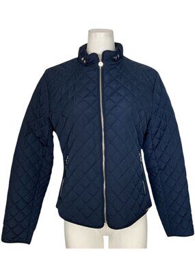 Rino & Pelle Isa Jacket 42 Large L Dark Blue Quilted